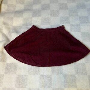 American Apparel Burgundy Corduroy Mini Skirt – Size S
